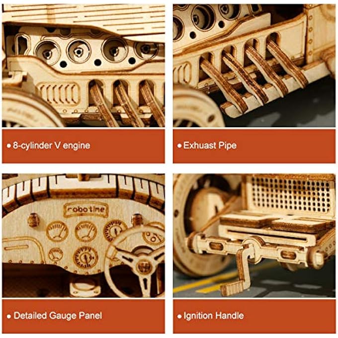 GRAND PRIX CAR MODEL KIT 3D PUZZLE CAR ASSEMBLY MECHANICAL CONSTRUCTION FOR CHILDREN, BOYS AND ADULTS - Image 3